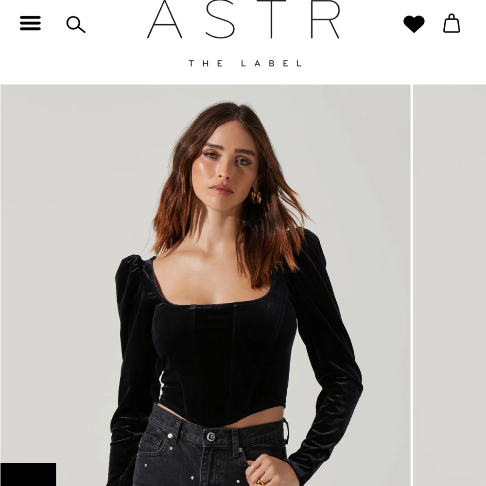 Size L long sleeve velvet top